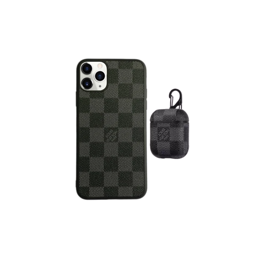 Black Mono Original Double Set (iPhone & Airpod Case)