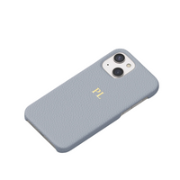Blue Leather Personalised iPhone Case