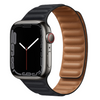 Leather Magnetic Link Apple Watch Band (Black)