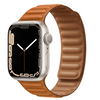 Leather Magnetic Link Apple Watch Band (Brown)