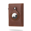 Brown Airtag Slide Wallet