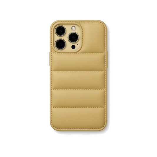 Biege Minimalist Puffer iPhone Case
