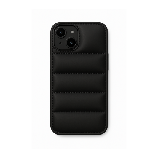 Black Minimalist Puffer iPhone Case
