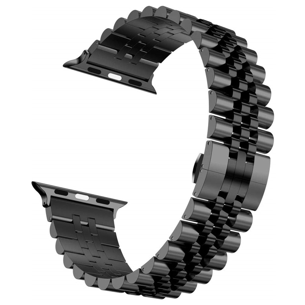 Jubilee Stainless Steel Apple Watch Bracelet (Black)