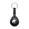 Black Leather AirTag KeyChain