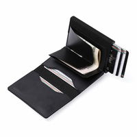 Brown Airtag Slide Wallet