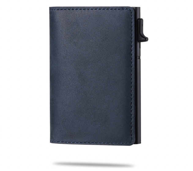 Navy Airtag Slide Wallet