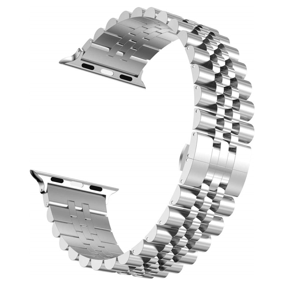 Jubilee Stainless Steel Apple Watch Bracelet (Silver)